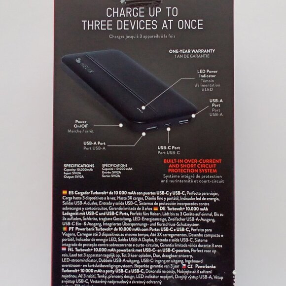 HELIX 10,000 POWER BANK WITH USB-C & USB-A PORTS CHARGE UP TO 3 DEVICES AT ONCE - Picture 2 of 14